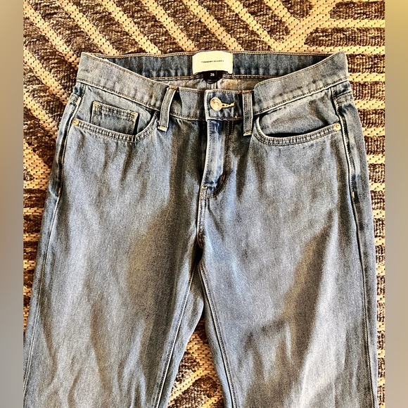 CURRENT/ELLIOTT Sz 26 Medium Blue Wide Leg Frayed Hem Jeans Orig $198 - Picture 2 of 9